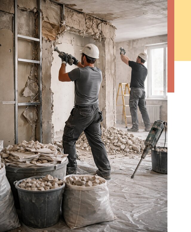 Демонтажные работы в Партизанске от 2898 руб. — услуги и цена под ключ | ОТДЕЛОЧНИК-Прт