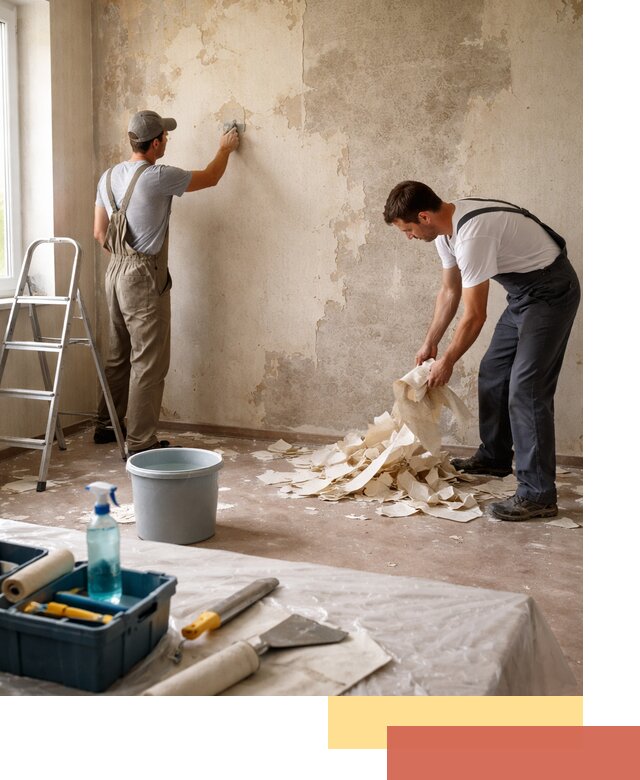 Снятие старых обоев в Партизанске быстро и качественно