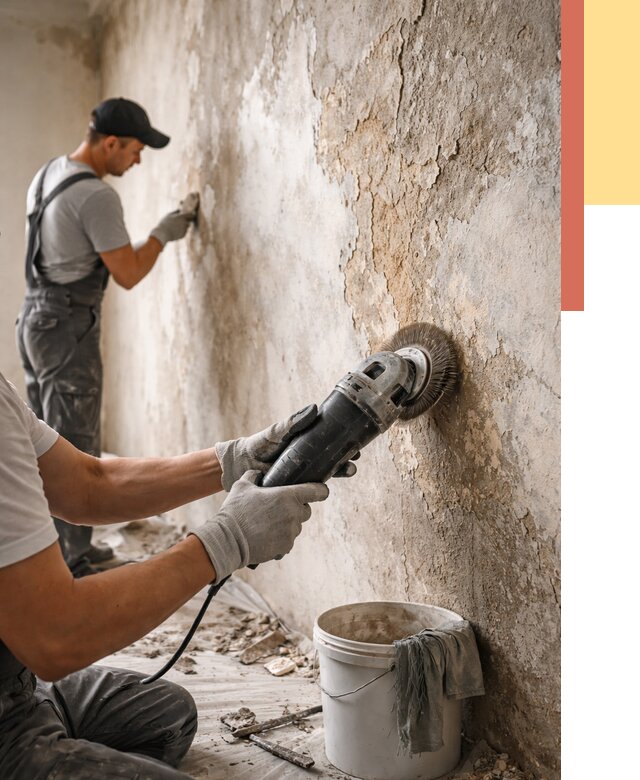 Снятие и удаление краски со стен в Партизанске от 2254 руб. — ОТДЕЛОЧНИК-Прт