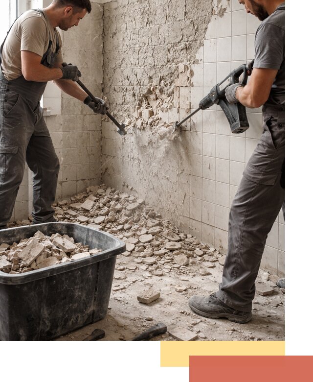 Демонтаж плитки со стен в Партизанске быстро и аккуратно