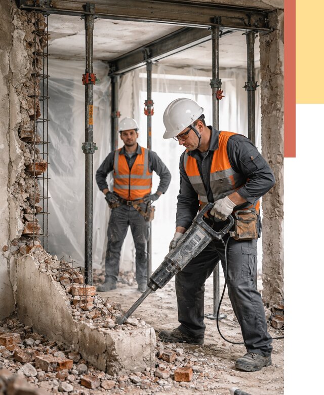 Снос несущих стен в Партизанске от 11001 руб. — демонтаж несущей стены под ключ | ОТДЕЛОЧНИК-Прт