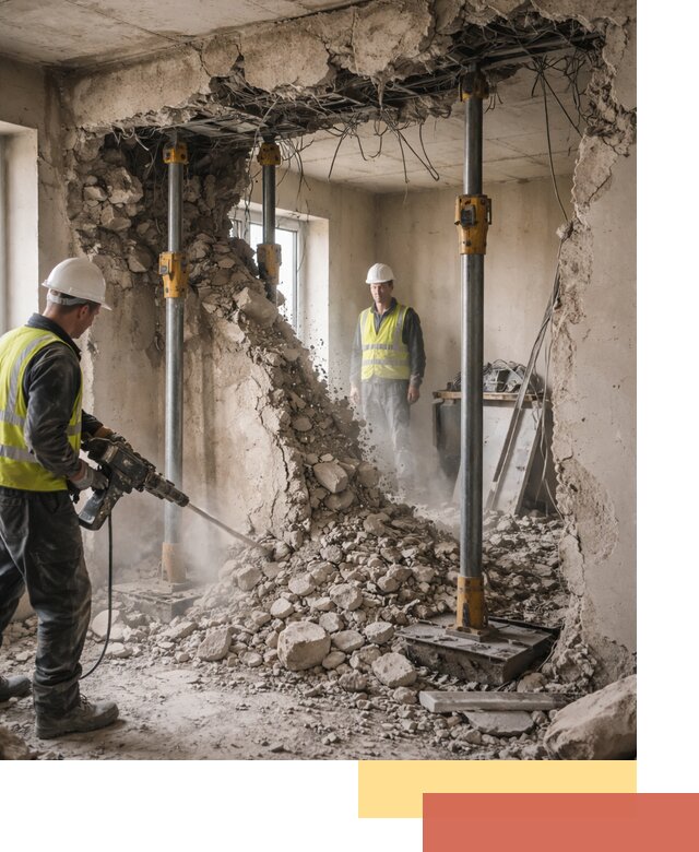 Снос несущих стен в Партизанске с гарантией безопасности и качества