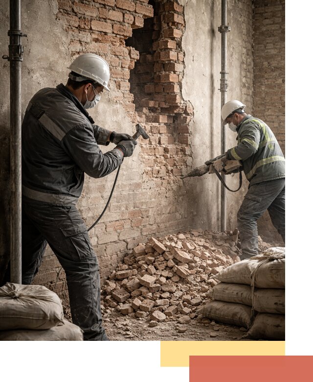 Демонтаж кирпичных стен в Партизанске быстро и безопасно