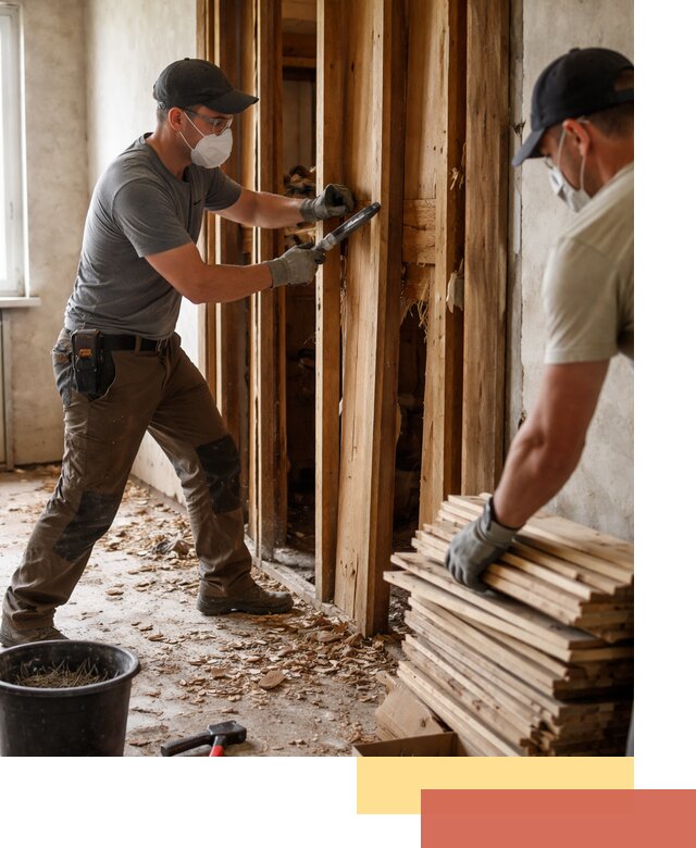 Демонтаж деревянных перегородок в Партизанске быстро и аккуратно