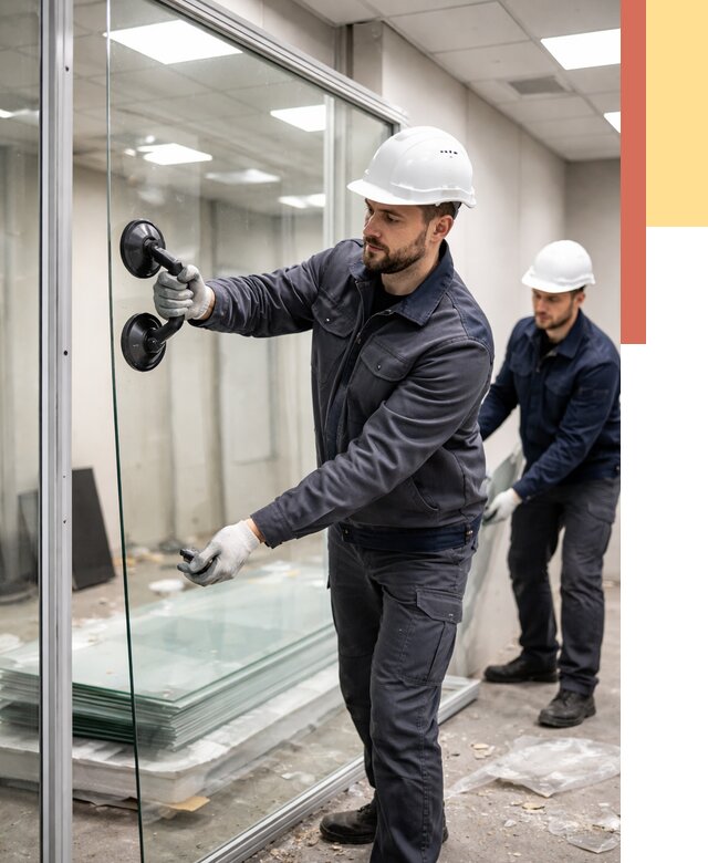 Демонтаж стеклянных перегородок в Партизанске от 3435 руб. — быстро и недорого | ОТДЕЛОЧНИК-Прт