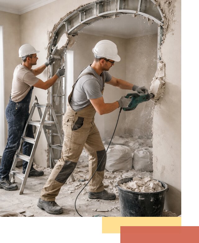 Демонтаж гипсокартонной арки в Партизанске быстро и аккуратно