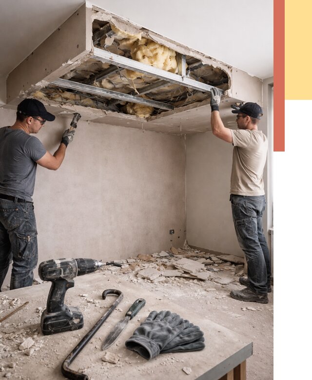 Демонтаж короба из гипсокартона в Партизанске от 1631 руб. — быстро и недорого | ОТДЕЛОЧНИК-Прт