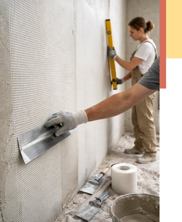 Армирование стен стеклосеткой в Партизанске от 3435 руб. под ключ | ОТДЕЛОЧНИК-Прт