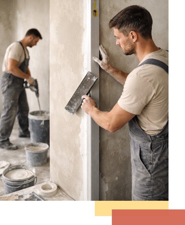 Выведение углов стен в Партизанске: монтаж и оштукатуривание