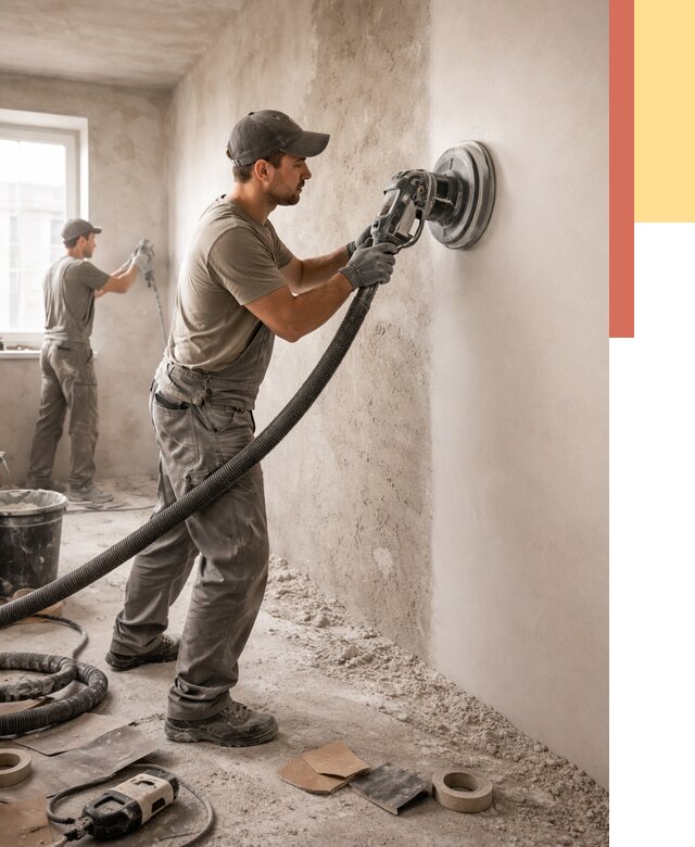 Шлифовка стен в Партизанске от 1288 руб/м2 — быстро и недорого | ОТДЕЛОЧНИК-Прт