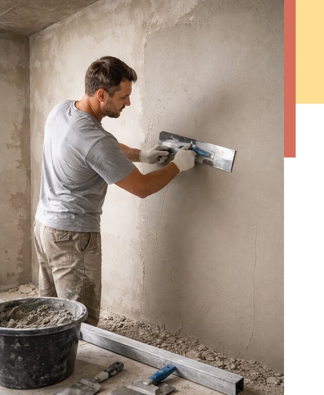 Штукатурка стен без маяков в Партизанске от 7728 руб/м2 — услуги и цена | ОТДЕЛОЧНИК-Прт