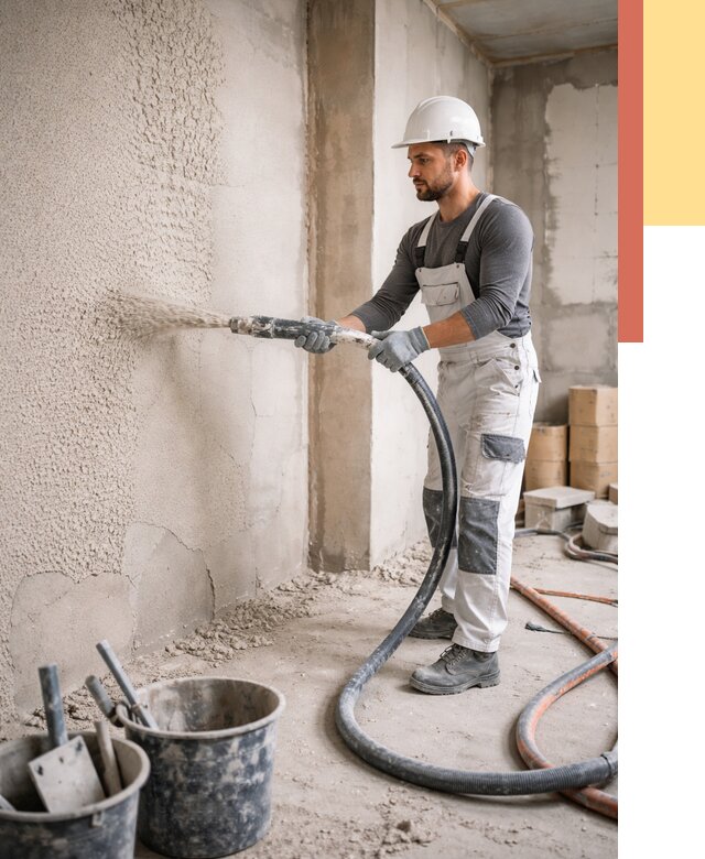 Машинная штукатурка стен в Партизанске под ключ от 6976 руб./м2 | ОТДЕЛОЧНИК-Прт