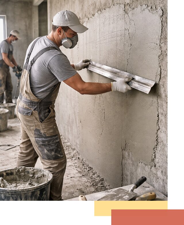 Штукатурка бетонных стен в Партизанске качественно и долговечно