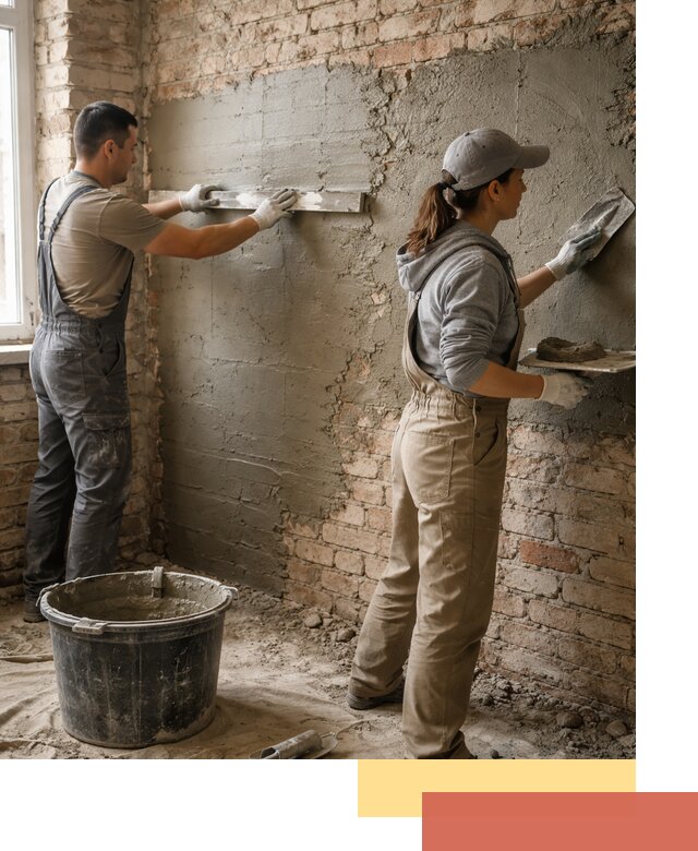 Штукатурка кирпичных стен в Партизанске — качественно и надежно