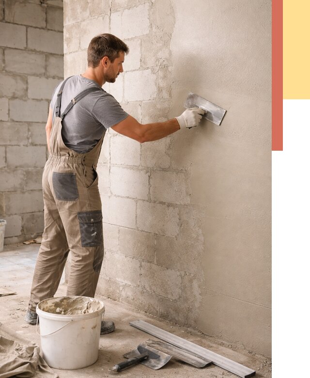 Штукатурка стен из газобетона в Партизанске от 2254 руб./м2 — быстро и недорого | ОТДЕЛОЧНИК-Прт