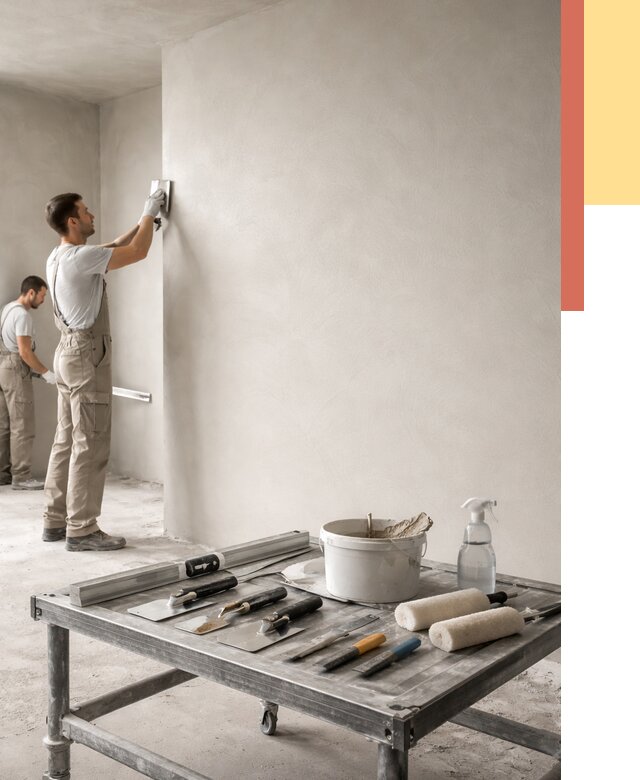 Штукатурка стен под покраску в Партизанске от 4830 руб./м² — качественно и недорого | ОТДЕЛОЧНИК-Прт