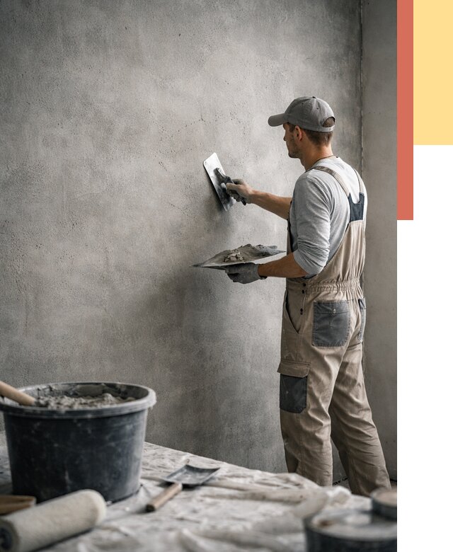 Декоративная штукатурка под бетон в Партизанске от 2683 руб./м² — нанесение под ключ | ОТДЕЛОЧНИК-Прт