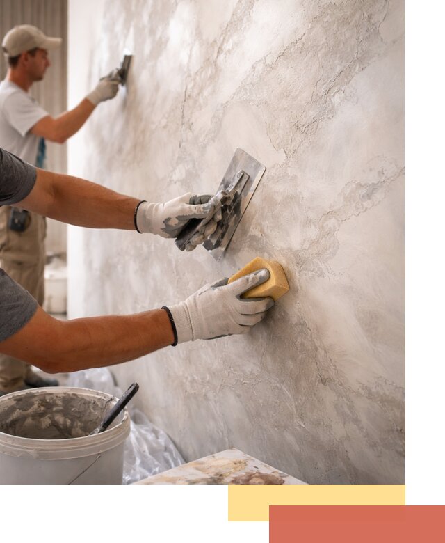 Декоративная штукатурка под мрамор в Партизанске для стен и потолков