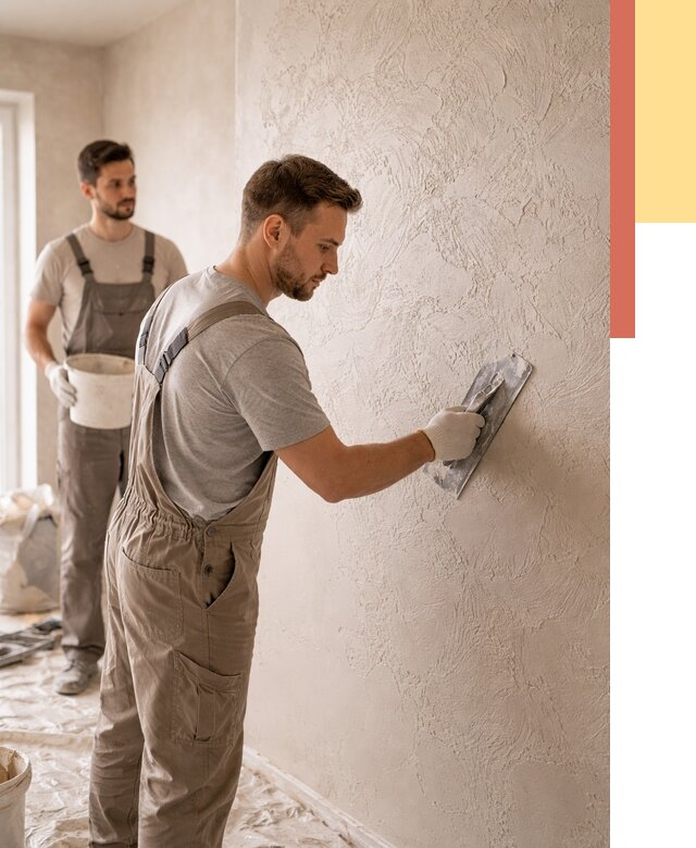 Фактурная штукатурка стен в Партизанске от 4508 руб./м² — заказать под ключ | ОТДЕЛОЧНИК-Прт