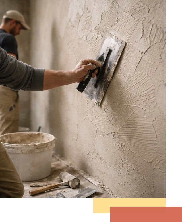 Фактурная штукатурка стен в Партизанске — монтаж, отделка, реставрация