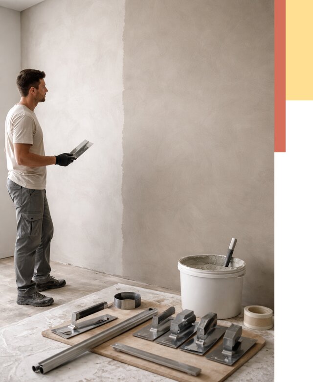 Нанесение микроцемента на стены в Партизанске от 3435 руб./м2 под ключ | ОТДЕЛОЧНИК-Прт