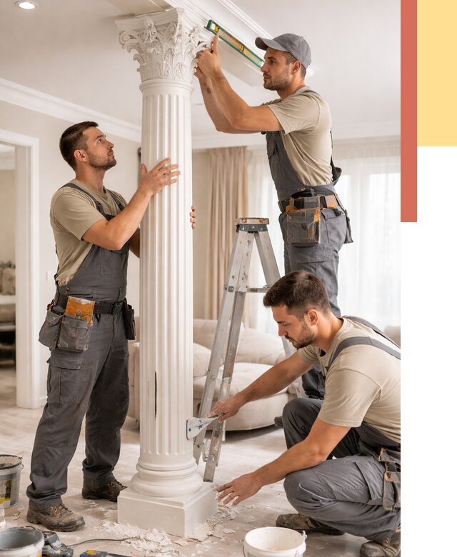 Установка декоративных колонн в Партизанске от 12880 руб. под ключ | ОТДЕЛОЧНИК-Прт