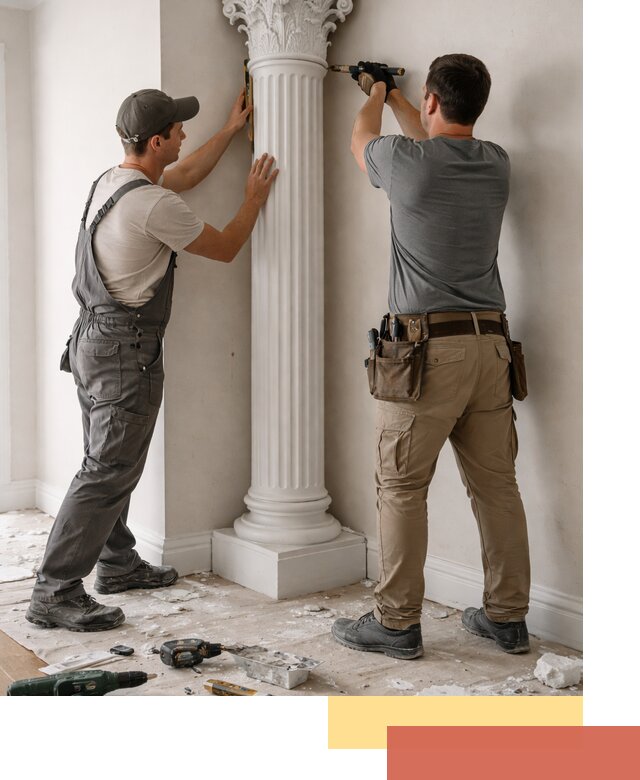 Установка декоративных колонн в Партизанске под ключ