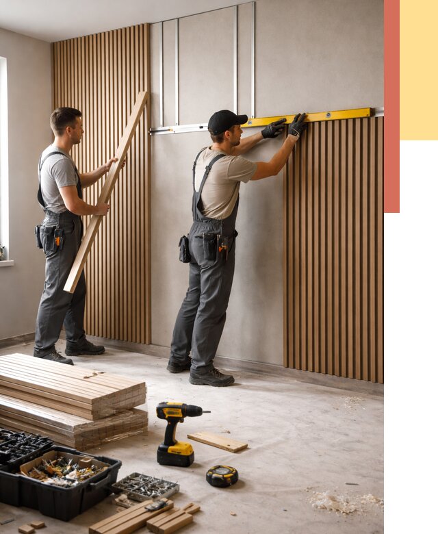 Монтаж реечных панелей на стены в Партизанске от 1288 руб. — быстро и недорого | ОТДЕЛОЧНИК-Прт