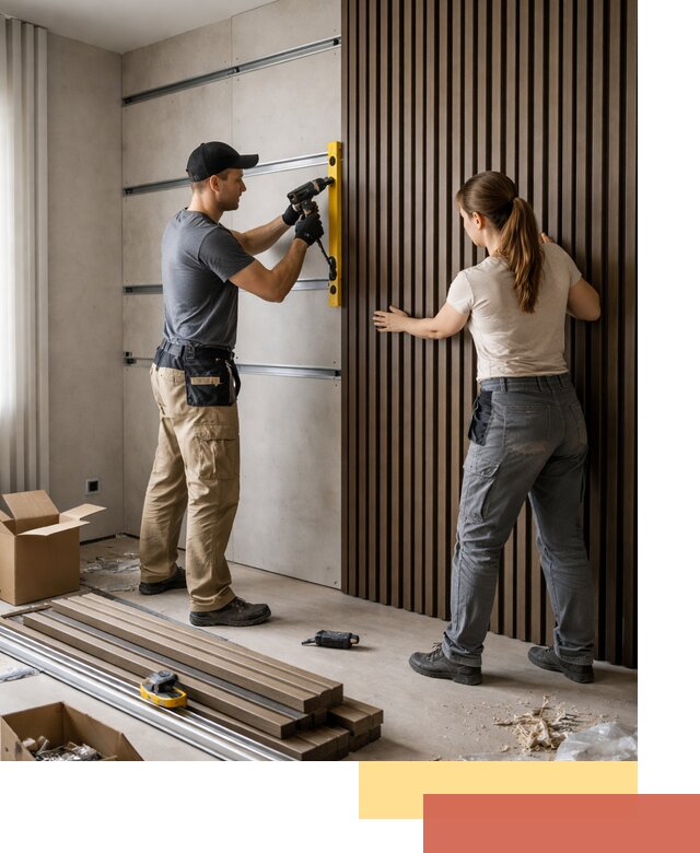 Монтаж реечных панелей на стены в Партизанске