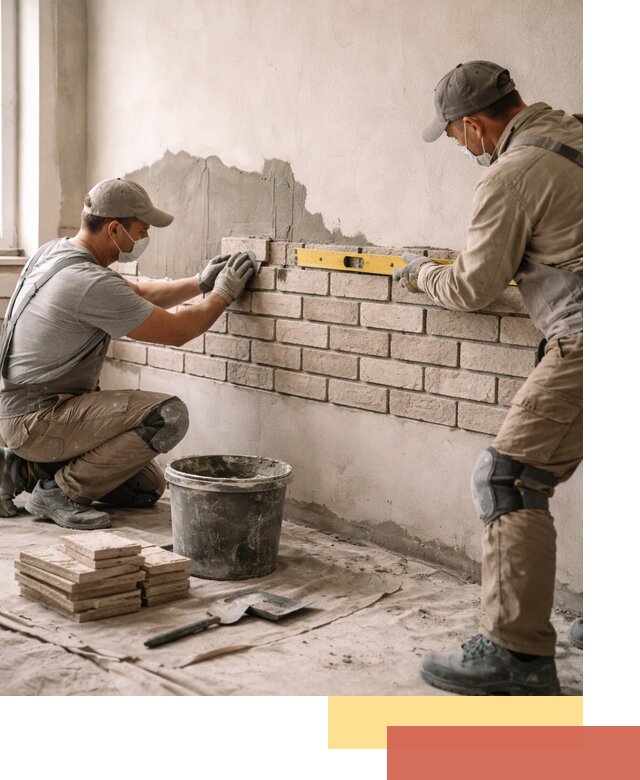 Монтаж декоративного кирпича профессионально в Партизанске