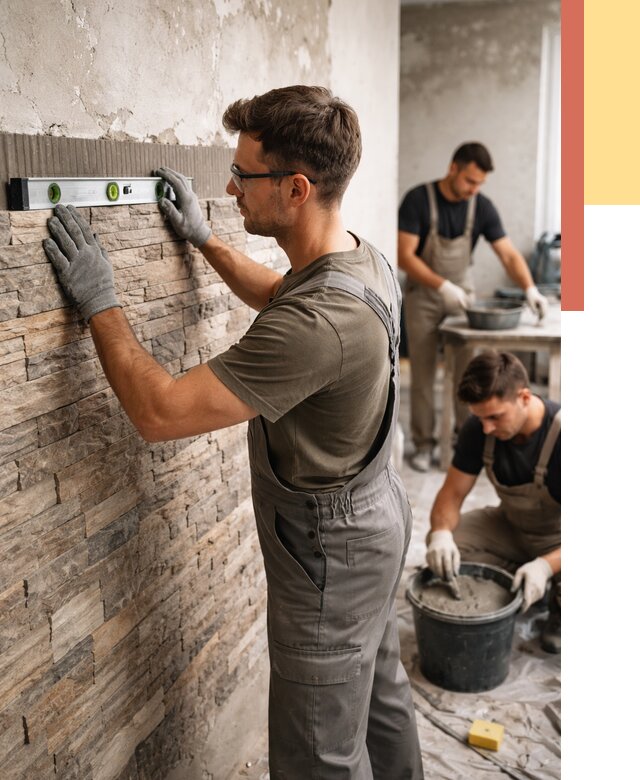 Монтаж искусственного камня в Партизанске от 4830 руб. под ключ | ОТДЕЛОЧНИК-Прт