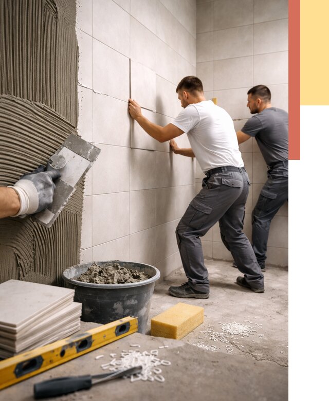 Укладка плитки на стены в Партизанске от 912 руб. — качественно и недорого | ОТДЕЛОЧНИК-Прт