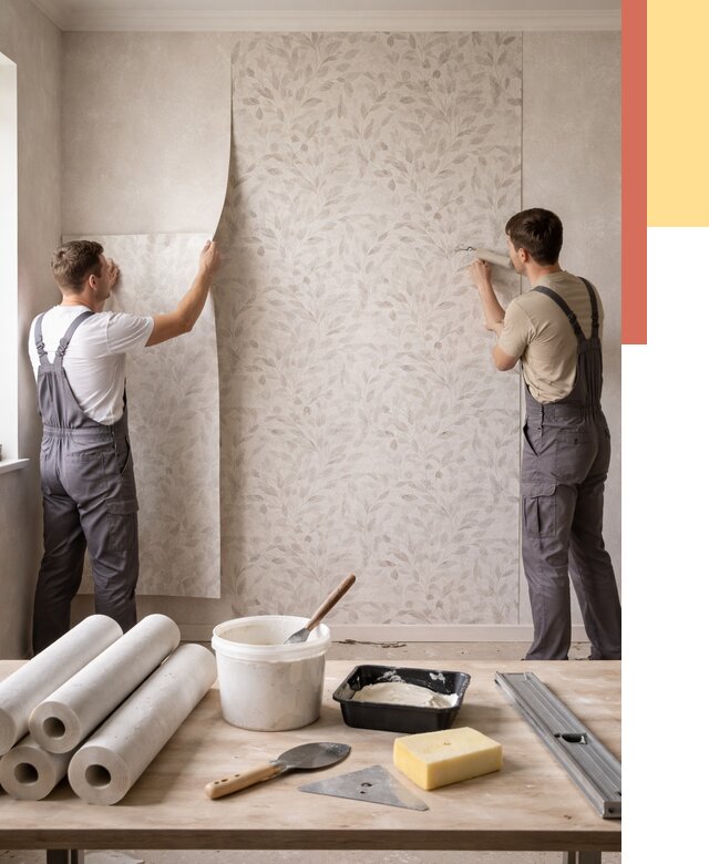 Поклейка обоев с подбором рисунка в Партизанске от 3757 руб. | ОТДЕЛОЧНИК-Прт - быстро и недорого