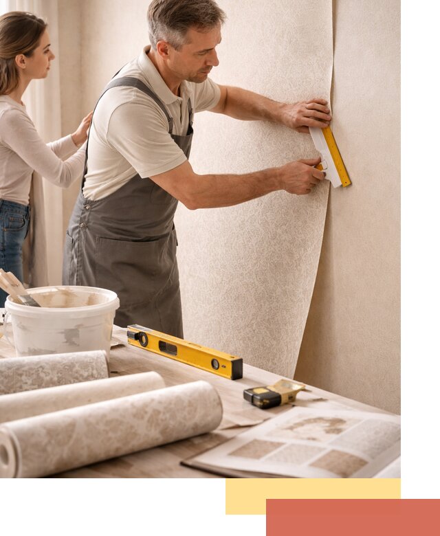 Поклейка обоев с подбором рисунка в Партизанске