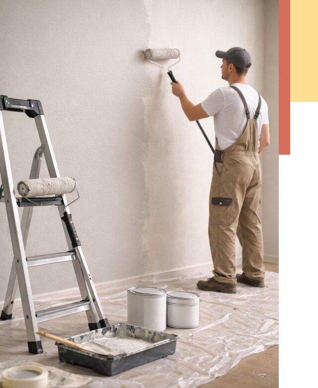 Покраска стен латексной краской в Партизанске от 4830 руб. за м2 | ОТДЕЛОЧНИК-Прт