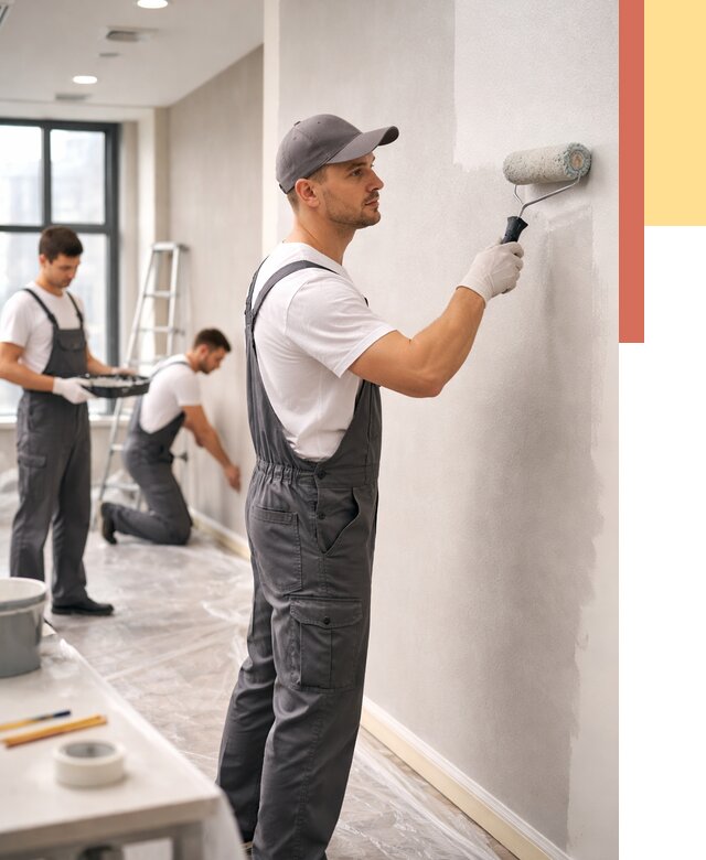 Покраска стен в офисе в Партизанске от 9123 руб. — быстро и недорого | ОТДЕЛОЧНИК-Прт