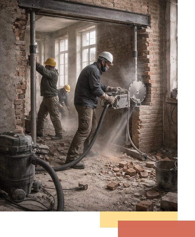 Прорезка проема в стене под дверной или оконный проем в Партизанске