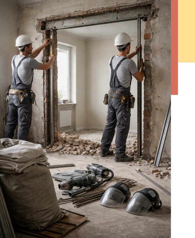 Расширение дверного проема в Партизанске от 13416 руб. под ключ | ОТДЕЛОЧНИК-Прт