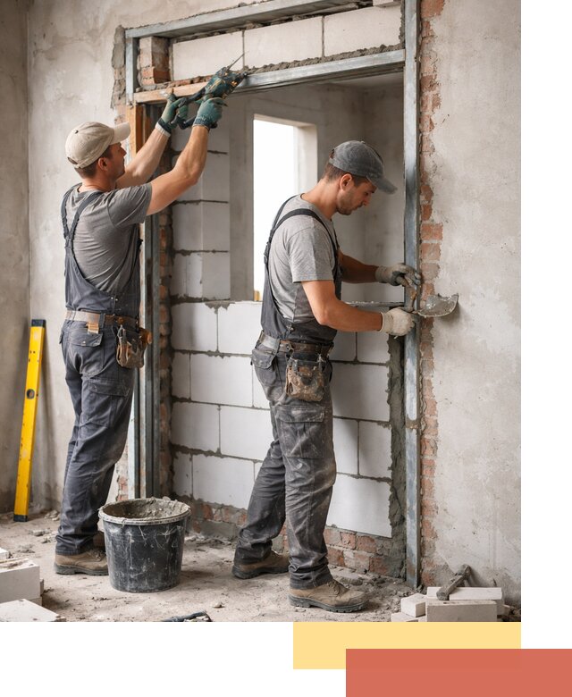 Закладка дверного проема под ключ в Партизанске: демонтаж, монтаж, отделка