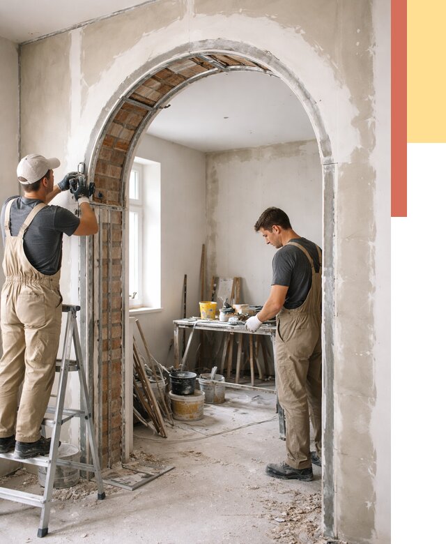 Устройство арочного проема в Партизанске от 10196 руб. под ключ — быстро и недорого | ОТДЕЛОЧНИК-Прт