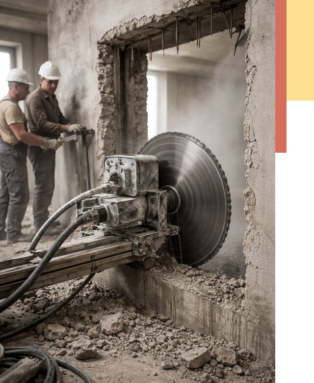 Алмазная резка проемов в Партизанске от 4830 руб. быстро и недорого | ОТДЕЛОЧНИК-Прт