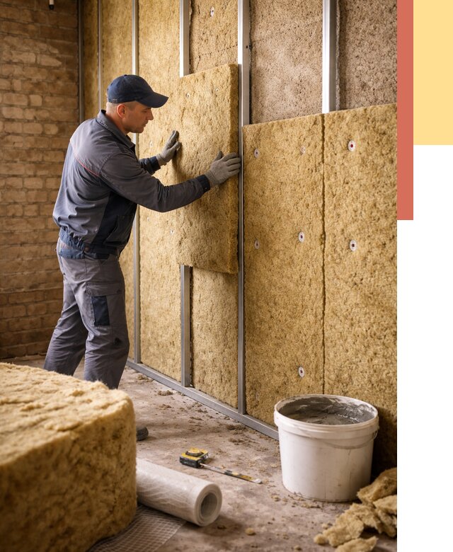 Утепление стен минватой в Партизанске от 1449 руб./м2 — недорого и быстро | ОТДЕЛОЧНИК-Прт