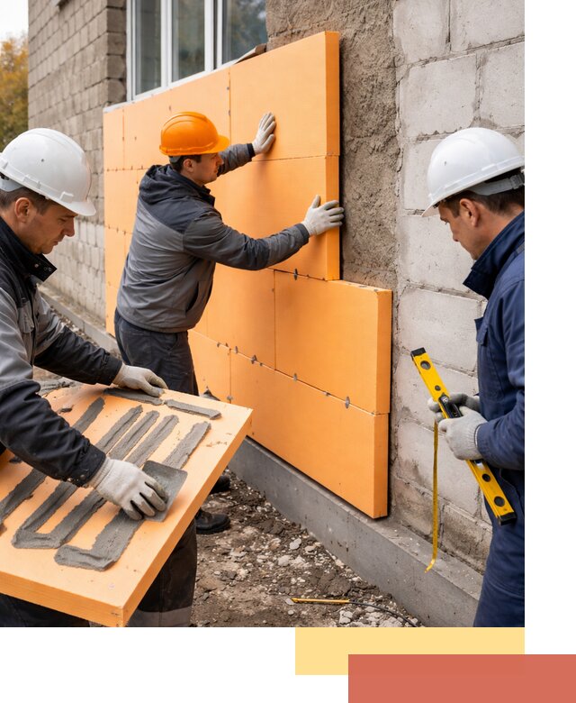 Утепление фасада пеноплексом под ключ в Партизанске