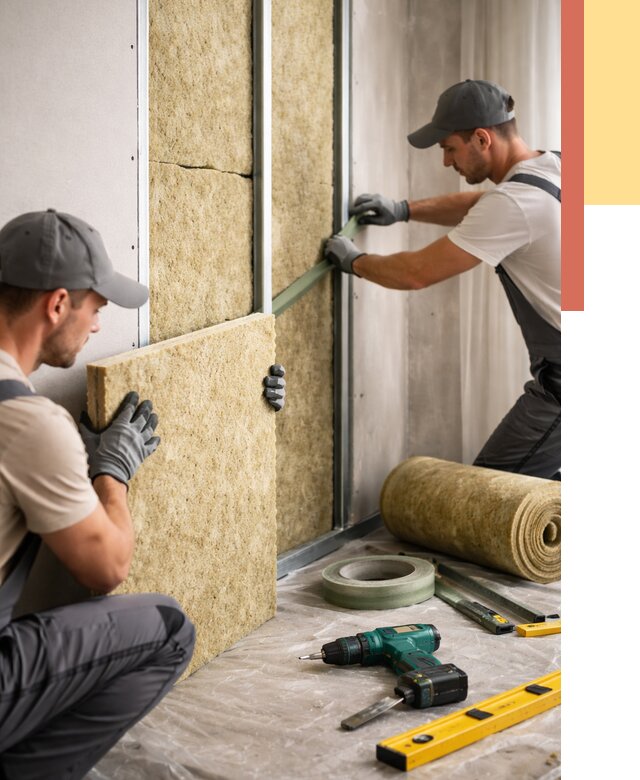 Шумоизоляция стен в Партизанске под ключ от 1986 руб. | ОТДЕЛОЧНИК-Прт