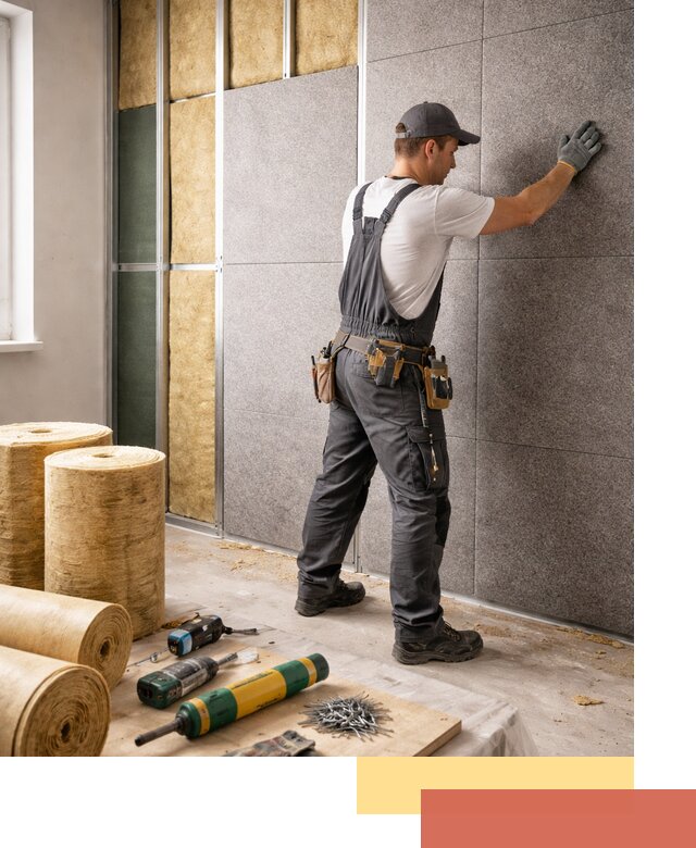 Профессиональная шумоизоляция стен в Партизанске для квартиры и офиса