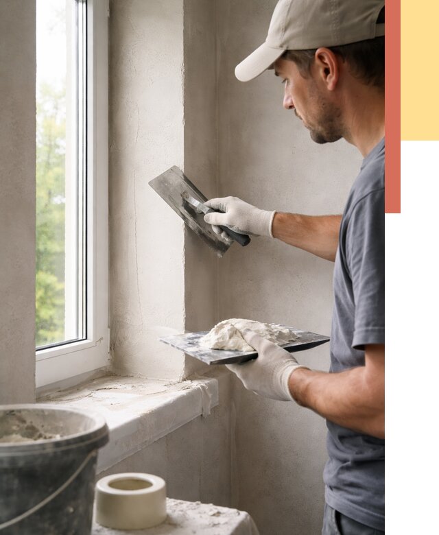 Штукатурка откосов в Партизанске от 4830 руб/м² — услуги и выравнивание под ключ | ОТДЕЛОЧНИК-Прт