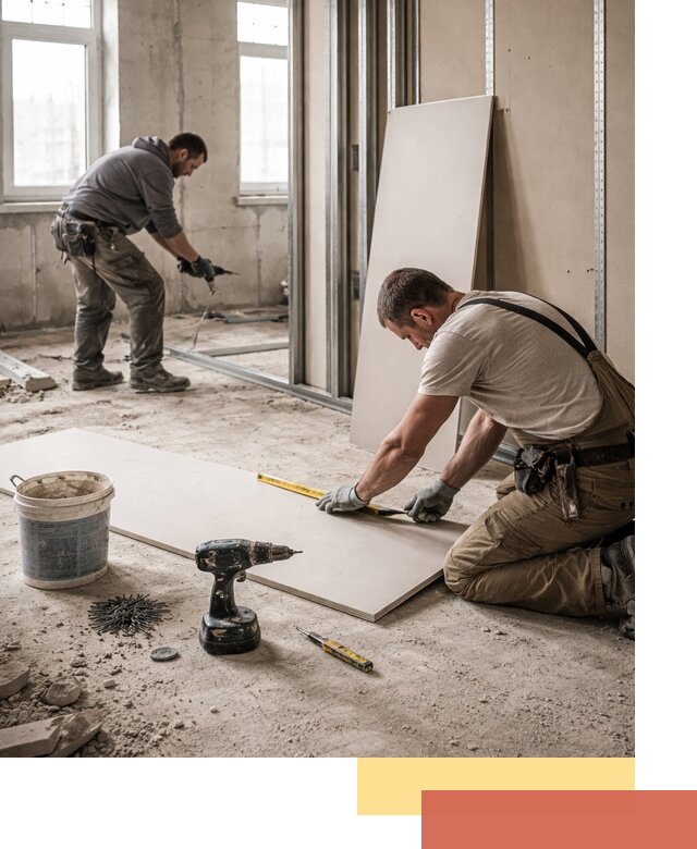 Кладка перегородок из ПГП под ключ в Партизанске