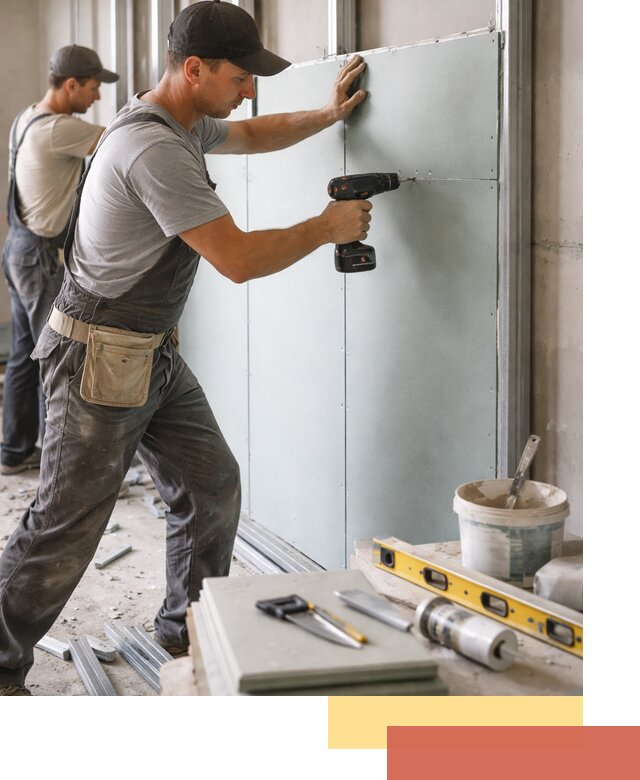 Кладка влагостойких перегородок ПГП в Партизанске