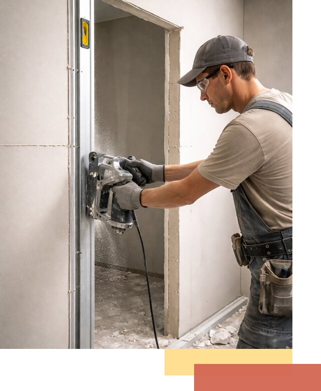 Устройство дверного проема в перегородке в Партизанске