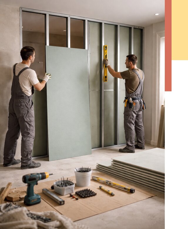 Перегородка из влагостойкого гипсокартона в Партизанске от 5152 руб. — монтаж под ключ | ОТДЕЛОЧНИК-Прт